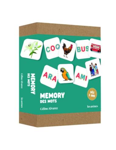 Memory des mots - Céline Alvarez. Editions Les Arènes avec cartes image-mot pour apprendre à lire en s’amusant