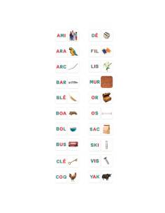 Memory des mots - Céline Alvarez. Editions Les Arènes avec cartes image-mot pour apprendre à lire en s’amusant 2