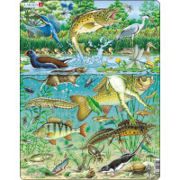 Puzzle 50 pièces "les animaux de l'étang" - Larsen