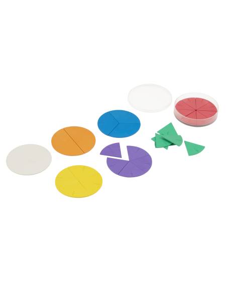 Disques en bois pour apprendre les fractions de façon sensorielle