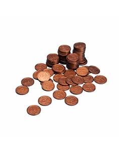 Lot de 100 pièces éducatives de 1 centime pour apprentissage de la monnaie