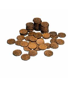 Lot de 100 pièces réalistes de 20 centimes pour apprentissage ludique