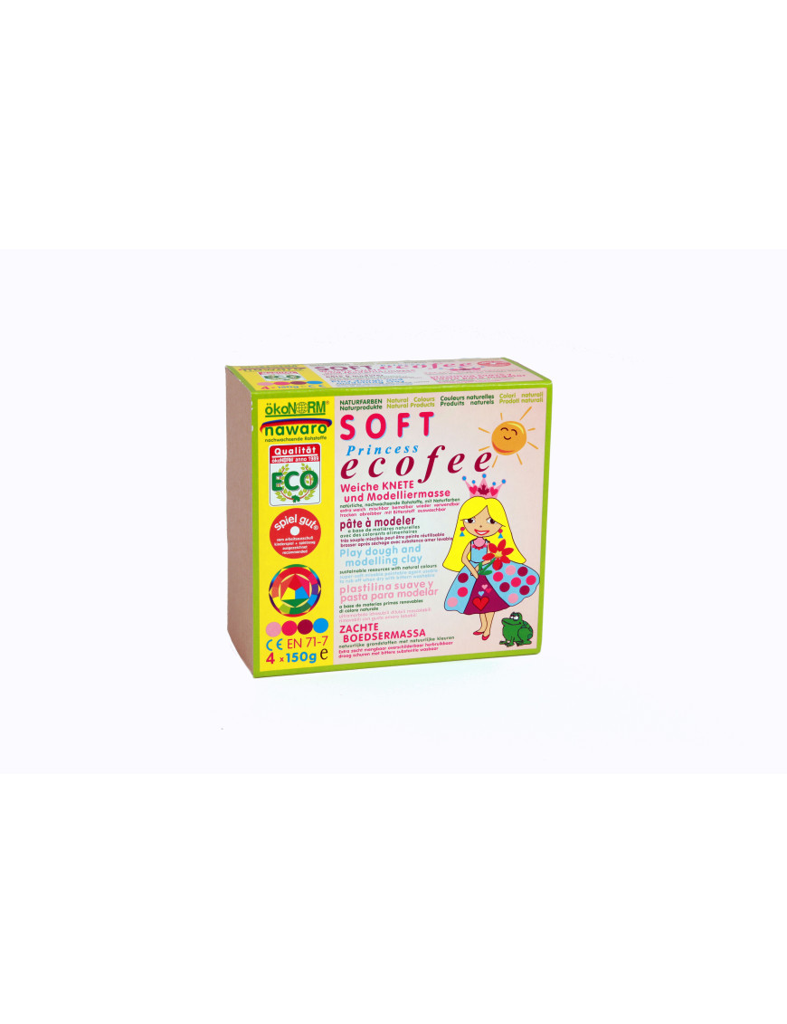 Pâte à modeler "Soft" - Eco Princess - Nawaro - 4 pots