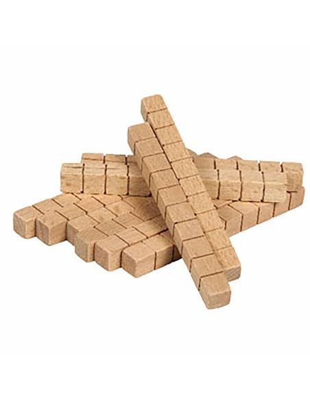 100 barres en bois Montessori pour apprendre les dizaines