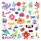 160 stickers - Monstres