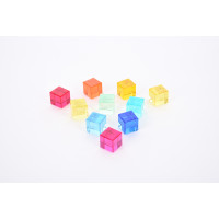 10 cubes en acrylique