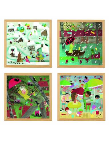 Puzzle éducatif sur la météo pour enfants curieux