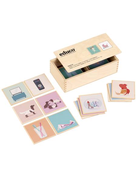 Jeu éducatif d’association visuelle Combinez les deux images