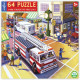 Puzzle géant "Pompiers en ville" Eeboo : 64 pièces