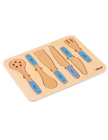 ustensiles de cuisine en bois pour jeu d’imitation