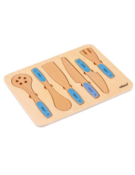 ustensiles de cuisine en bois pour jeu d’imitation