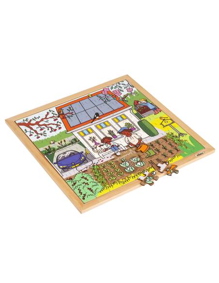 Puzzle éducatif nature et climat – maison durable