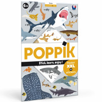 Poster + 45 stickers : Requins Poppik