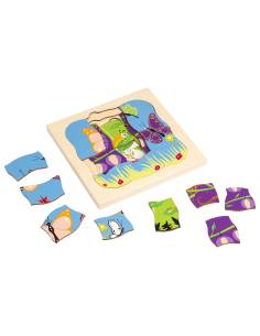 Puzzle éducatif en bois cycle de vie du papillon