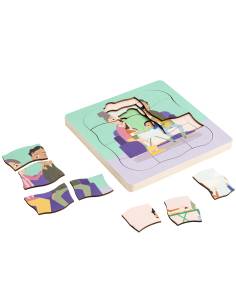 Puzzle éducatif en bois cycle de vie de l’Homme