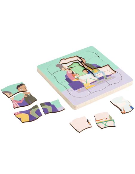 Puzzle éducatif en bois cycle de vie de l’Homme