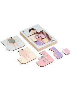 Puzzle éducatif à couches du corps humain version fille