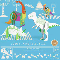 Color. Assemble. Play. "Dinosaures "- Djeco