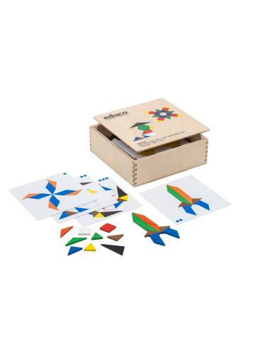 Mosaïque de Fröbel en bois coloré