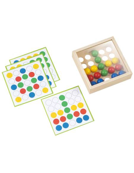 Plateau mosaïque avec boules colorées – Jeu éducatif pour enfants