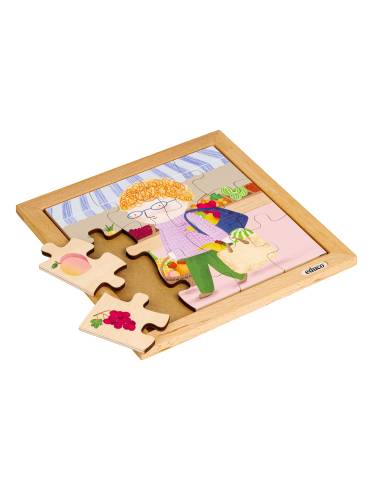 Puzzle en bois éducatif sur les fruits