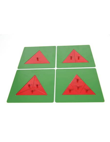 Triangles métalliques Montessori pour explorer la géométrie