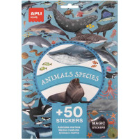 50 stickers repositionnables "Animaux marins"