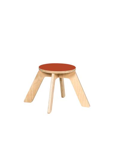 Tabouret en bois rouge 26 cm Miks