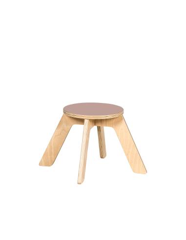 Tabouret en bois rose 26 cm Miks