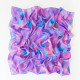 Grand carré de soie violet "dinosaure" - Sarah's silk - édition limitée 2024