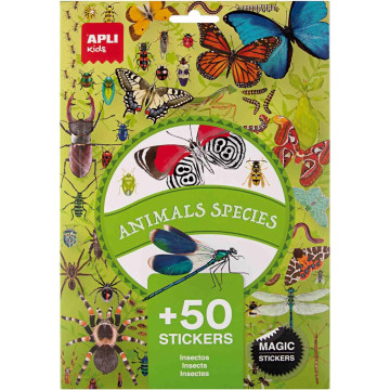 50 stickers repositionnables "Insectes"