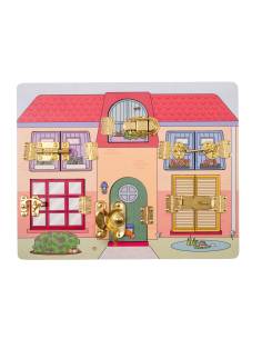 Grande maison à serrures en bois pour enfants