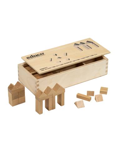 Set de construction en bois inspiré de Fröbel