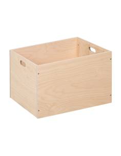 Grand coffre de rangement en bois massif