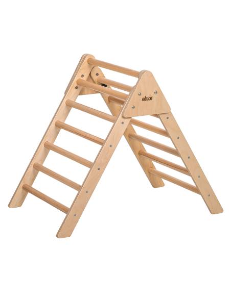 Triangle de Pikler en bois avec 7 barres