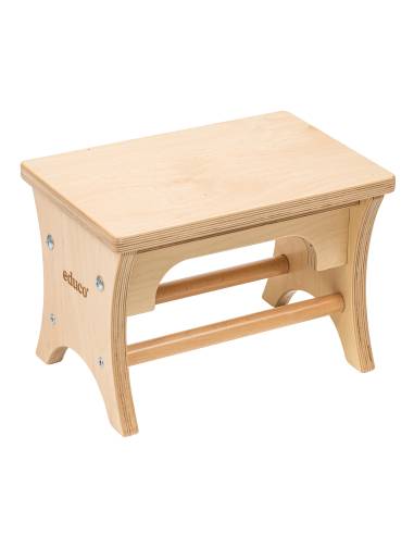 Tabouret en bois pour enfants, assise stable