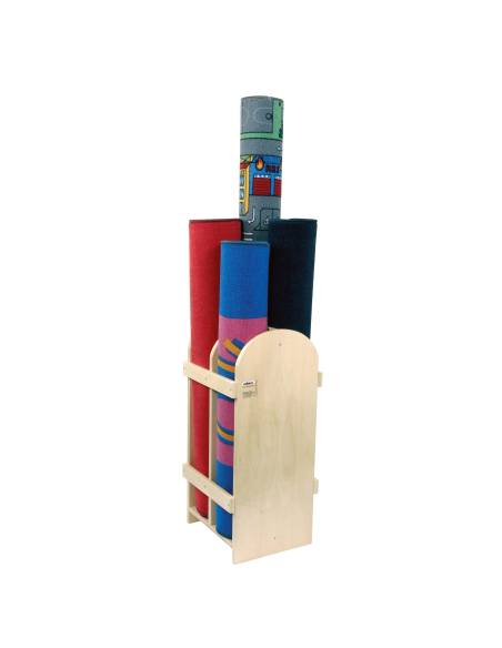 Meuble de rangement en bois pour 4 tapis Montessori