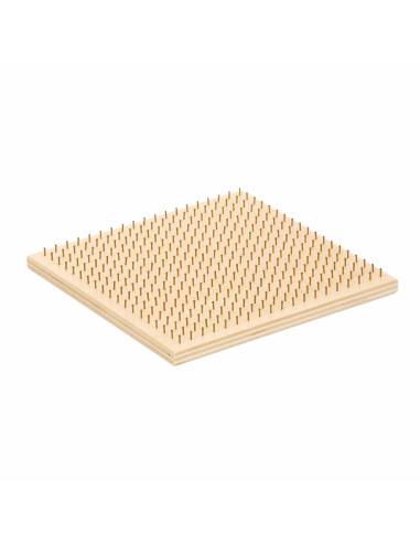 Plaque carrée en bois 20 x 20 cm pour activités de perles