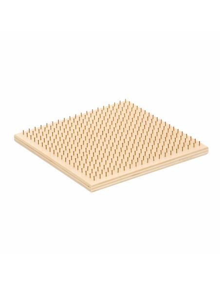 Plaque carrée en bois 20 x 20 cm pour activités de perles