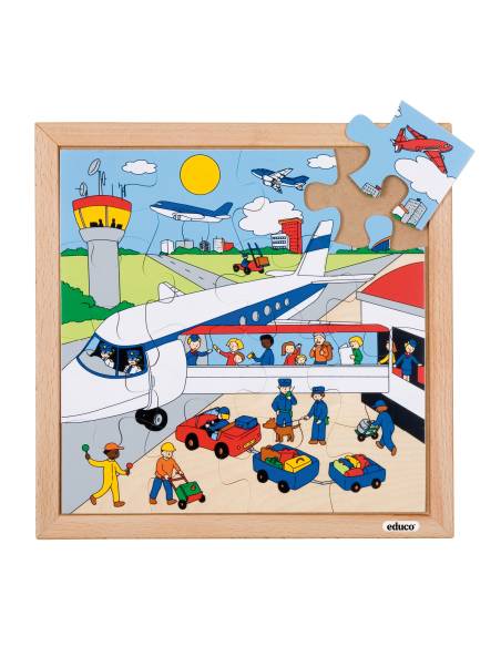 Puzzle en bois avion 16 pièces
