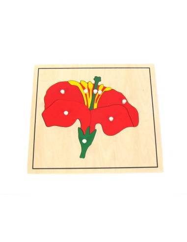 Puzzle Montessori de la fleur en bois