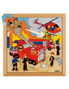 Puzzle en bois pompiers 25 pièces
