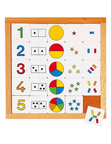 encastrement chiffres 1 à 5 en bois