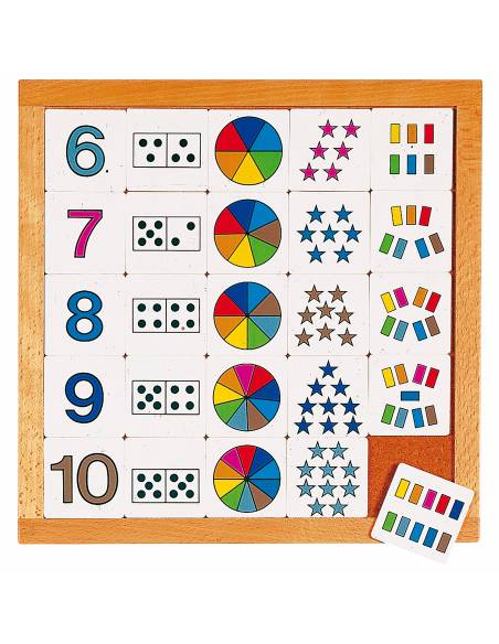 ncastrement chiffres 6 à 10 en bois