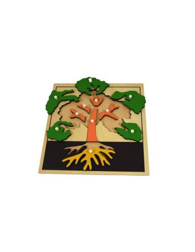 Puzzle éducatif en bois pour apprendre les parties de l’arbre