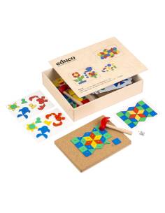 Jeu du marteau Educo avec formes géométriques à clouer
