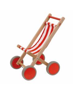 Poussette en bois pour poupées