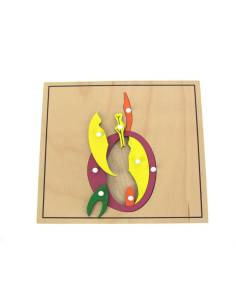 Puzzle Montessori en bois de la graine 2