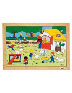 Puzzle en bois visite de la ferme 24 pièces
