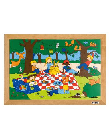 Puzzle en bois pique-nique 24 pièces